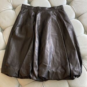 Vintage Creation Jez Black Leather Bubble Skirt